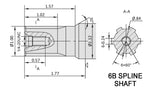 LSHT Hydraulic Motor - 5.99 in³/rev - SAE "A" 4-bolt - 1" 6B Spline Shaft - SAE Ports - BMPHZ-100-H4-S-S