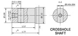 LSHT Hydraulic Motor - 9.68 in³/rev - SAE "A" 2-bolt - 1" Shaft w/ .40" Crosshole  - SAE Ports - BMPHZ-160-H2-H-S