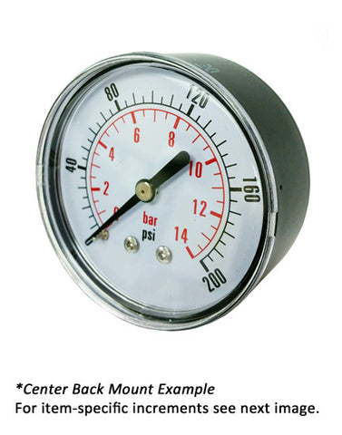2.5" Dry Gauge - Center Back (0 - 60 psi) - CDS-1P-004D