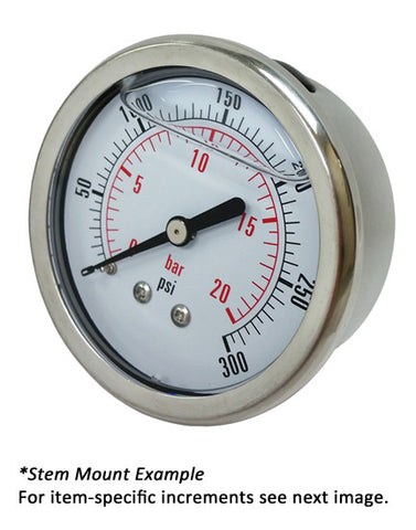 2.5" Gauge - Center Back (0 - 15 psi) - Liquid-filled - CF1P-001D