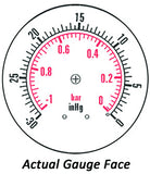 2.5" Dry Gauge - Bottom Mount (30"Hg - 0 psi) - CDS-1V-000A
