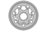 LSHT Hydraulic Motor - 23.61 in³/rev - SAE "A" 4-bolt - 1" Woodruff - NPT Ports - BMPH-400-H4-K-P